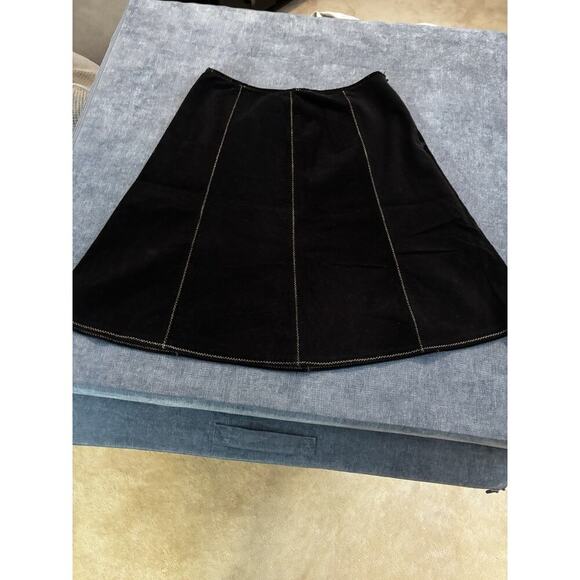 VTG 2000 Casual Corner Black And Tan Skirt Size 8 - Picture 1 of 3